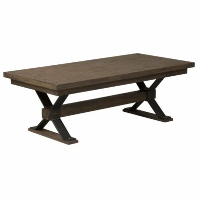 Liberty Furniture | Living Room Rustic Industrial Rectangular Cocktail Table with Nail Head Accents