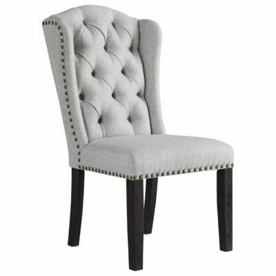 Signature Design by Ashley | Dining Room Dining Upholstered Side Chair with Tufted Wingback and Nailhead Trim