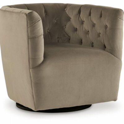 Signature Design by Ashley | Living Room Swivel Accent Chair in Velvet Fabric