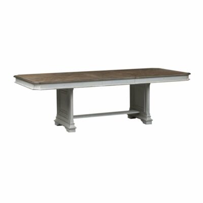 Liberty Furniture | Dining Room Traditional Rectangular Trestle Table with Leaf Insert