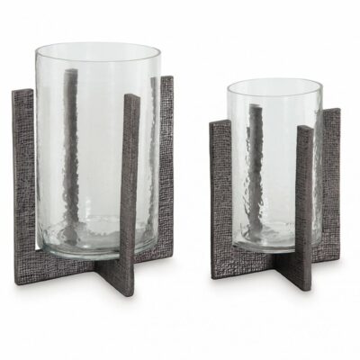 Signature Design by Ashley | Accents & Decor Casual Candle Holder (Set of 2)