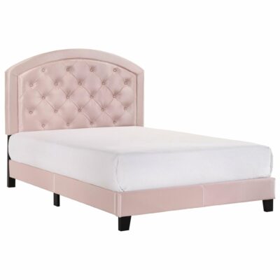 Crown Mark | Kids Full Upholstered Platform Bed with Adjustable Headboard