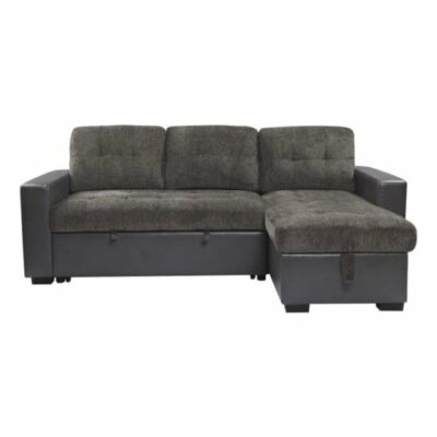 Homelegance | Living Room Casual 2-Piece Reversible Sectional with Pull-out Bed and Storage