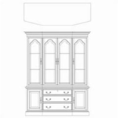 American Drew | Storage & Display Canted Glass Door China Cabinet