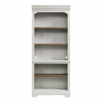 Intercon | Living Room Cottage Bunching Bookcase with Adjustable Shelving and Wire Management Features