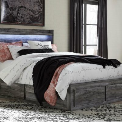 Signature Design by Ashley | Bedroom Queen Storage Bed with 6 Drawers & Dimming LED Light