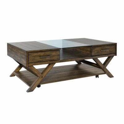 Liberty Furniture | Living Room Modern Display Cocktail Table with 2 Drawers