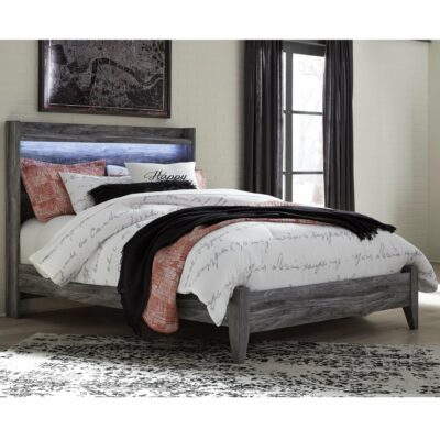 Signature Design by Ashley | Bedroom Queen Panel Bed with Dimming LED Light