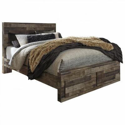 Benchcraft | Bedroom Rustic Modern Queen Storage Bed with 2 Footboard Drawers