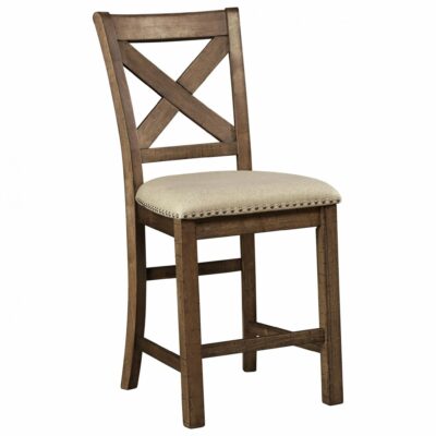 Signature Design by Ashley | Dining Room Upholstered Barstool with X-Back