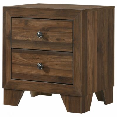 Crown Mark | Bedroom Transitional 2-Drawer Nightstand with Metal Hardware