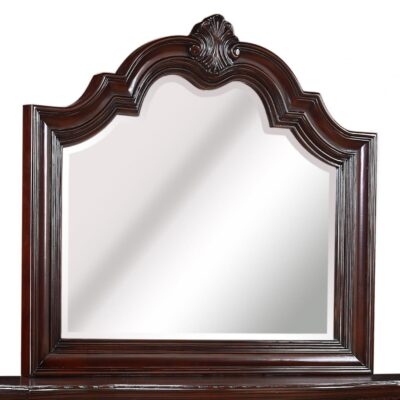 Crown Mark | Accents & Decor Dresser Mirror with Wood Carved Frame and Molding