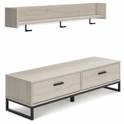 Signature Design by Ashley | Living Room Bench with Coat Rack