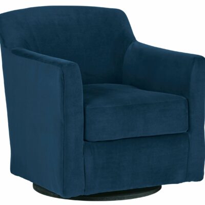 Signature Design by Ashley | Living Room Swivel Accent Chair in Ink Velvet