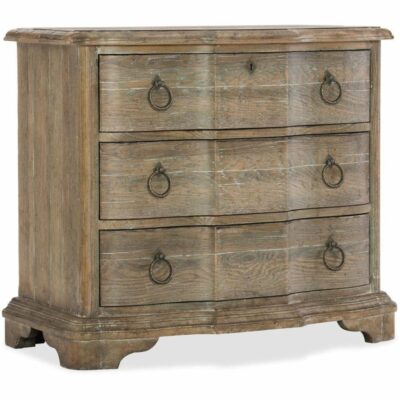 Hooker Furniture | Bedroom 3-Drawer Nightstand with Metal Ring Pulls