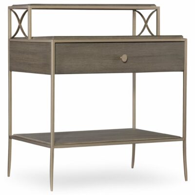 Hooker Furniture | Bedroom Contemporary 1-Drawer Leg Nightstand with Metal Frame