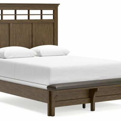 Benchcraft | Bedroom Queen Panel Bed with Upholstered Bench Footboard