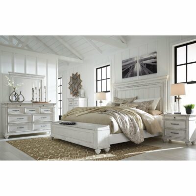 Benchcraft | Bedroom Queen Panel Storage Bed, Dresser, Mirror and Nightstand