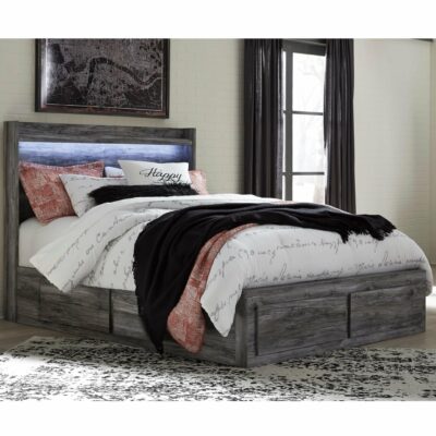 Signature Design by Ashley | Bedroom Contemporary Queen Panel Bed with Storage Footboard