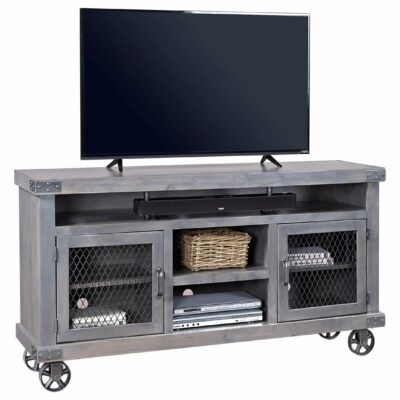 Aspenhome | Living Room 65″ Console with Metal Casters