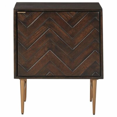 Signature Design by Ashley | Living Room Accent Cabinet with Chevron Pattern Door