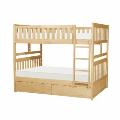 Homelegance | Kids Transitional Full Bunk Bed with Storage Boxes