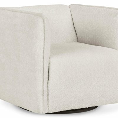 Signature Design by Ashley | Living Room Swivel Accent Chair in Boucle Fabric