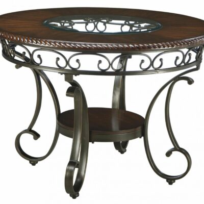 Signature Design by Ashley | Dining Room Round Dining Room Table with Metal Accents