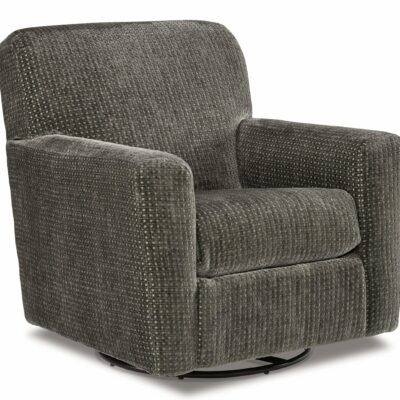 Signature Design by Ashley | Living Room Swivel Glider Accent Chair in Charcoal