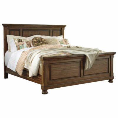 Signature Design by Ashley | Bedroom Queen Panel Bed in Burnished Brown Finish