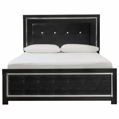 Signature Design by Ashley | Bedroom Glam Queen Upholstered Bed with LED Lighting