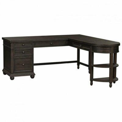 Liberty Furniture | Home Office Transtional L-Shaped Desk with Flip Down Front Drawer