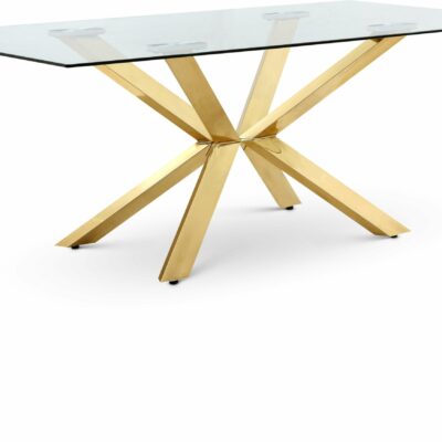 Meridian Furniture | Dining Room Contemporary Dining Table with Glass Top