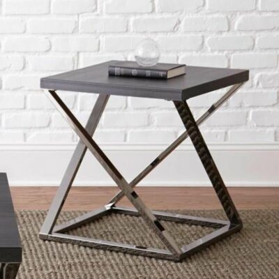 Steve Silver | Living Room Square End Table with Metal Frame