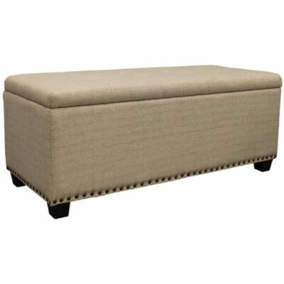 Parker Living | Living Room Transitional Upholstered Storage Bench with Nailhead Trim