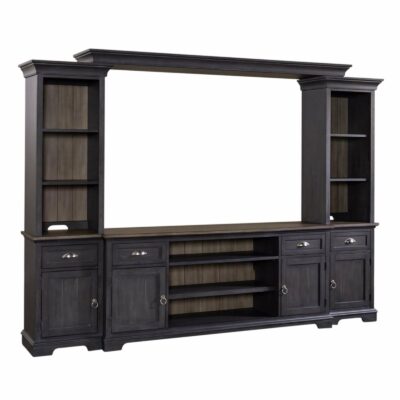 Liberty Furniture | Living Room Farmhouse Entertainment Center with Piers